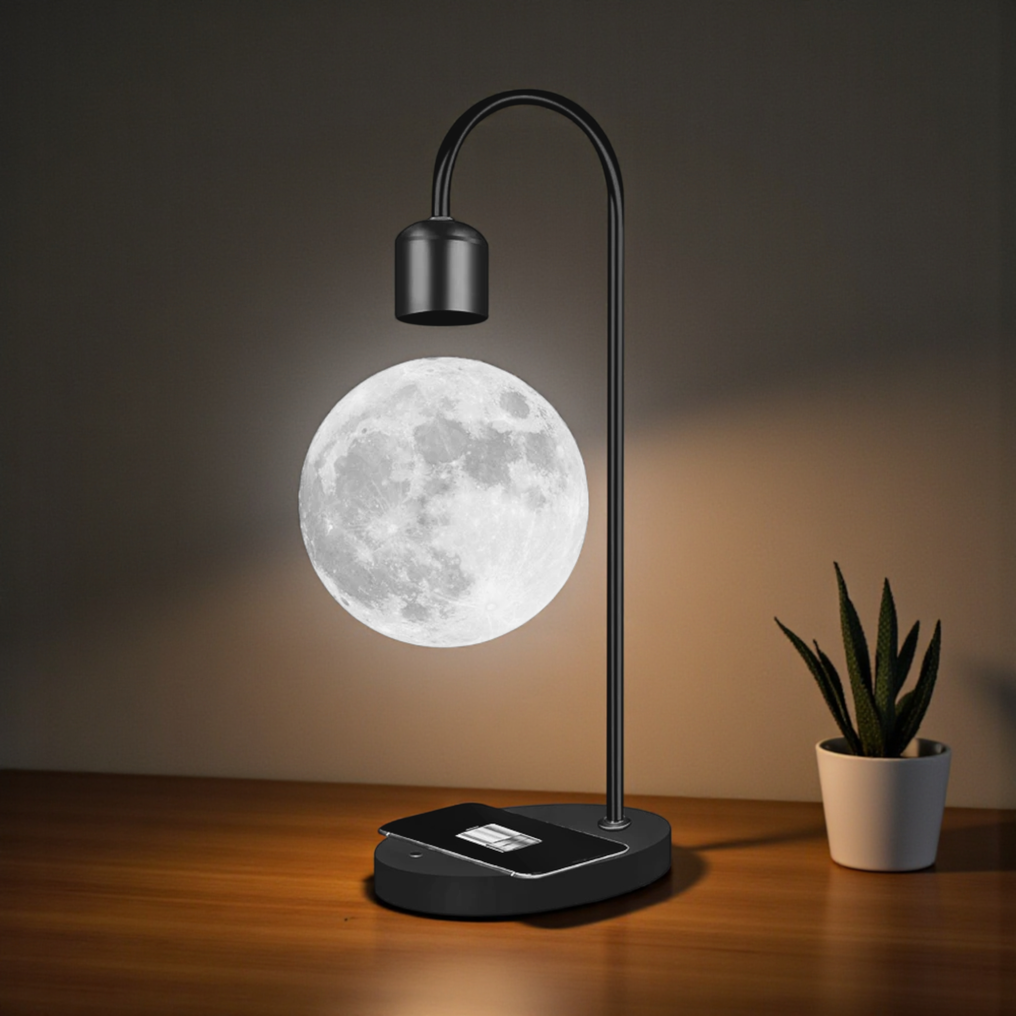 【008】Magnetic Levitating LED Moon Lamp