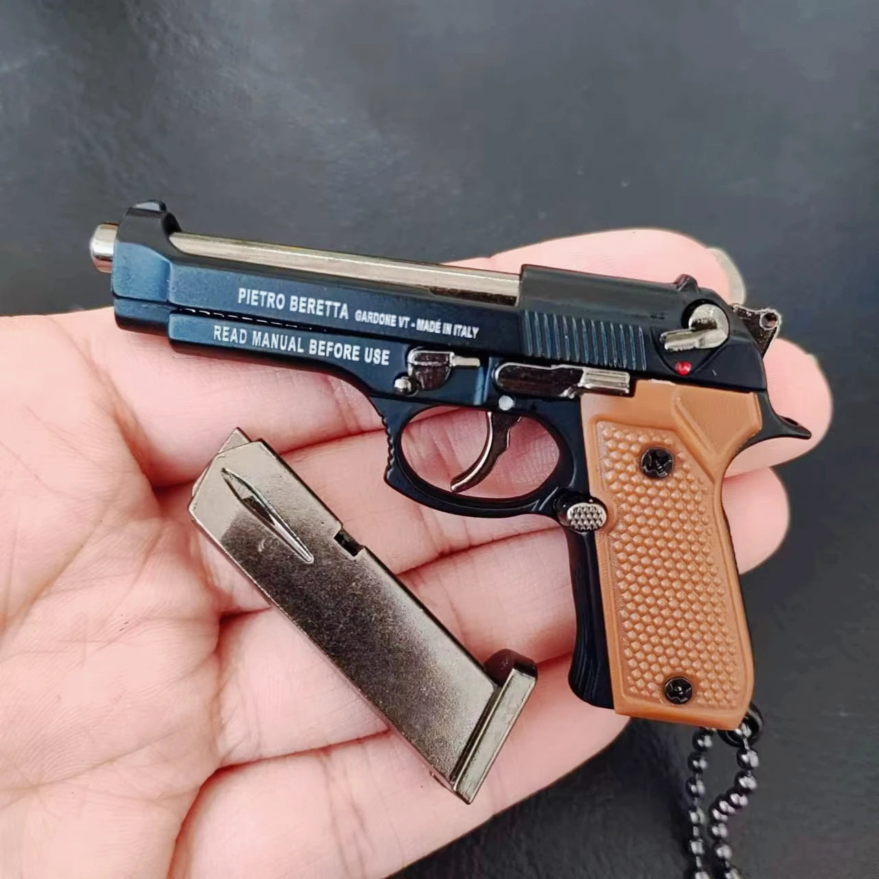 Mini Metal Pistol Keychain