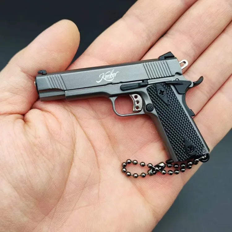 Mini Metal Pistol Keychain