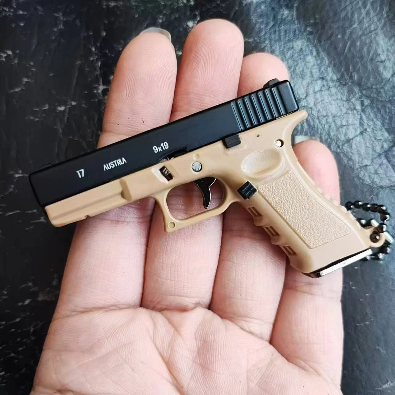 Mini Metal Pistol Keychain