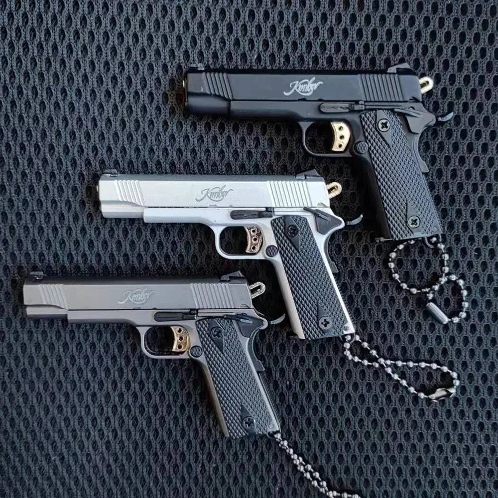 Mini Metal Pistol Keychain