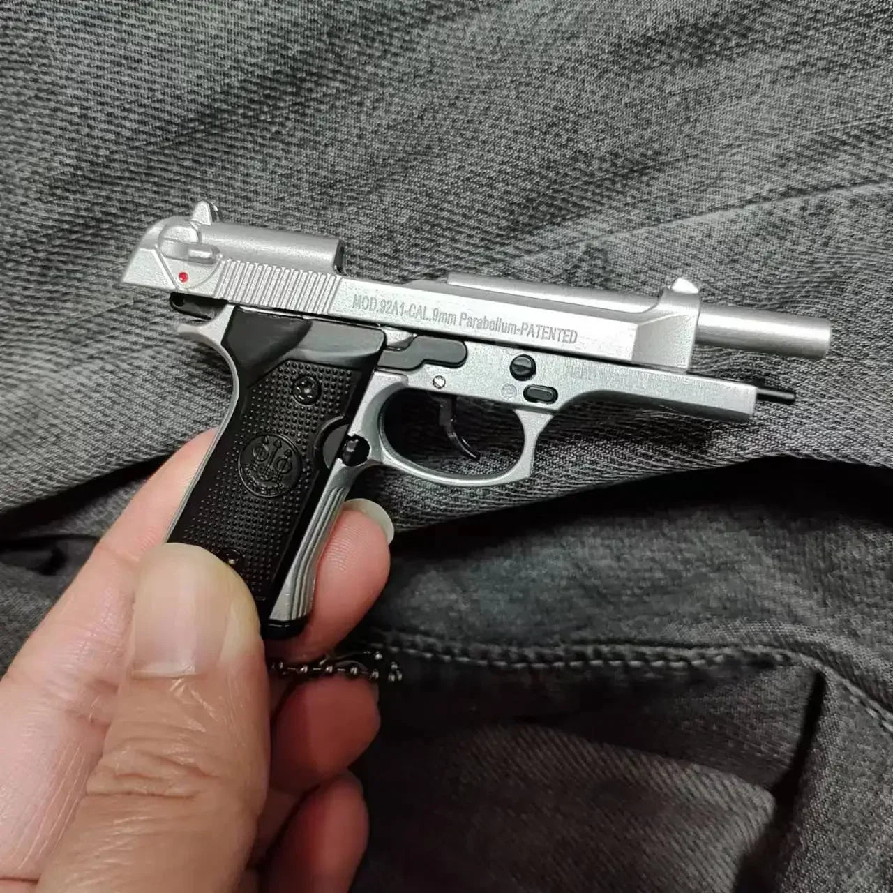 Mini Metal Pistol Keychain