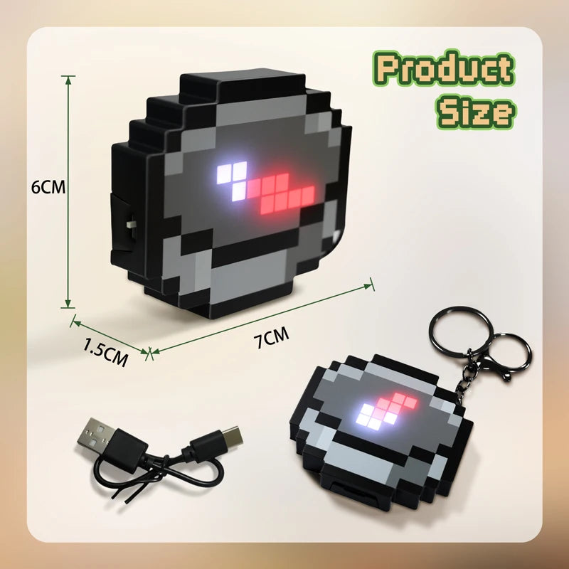 Pixel LED Compass Keychain
