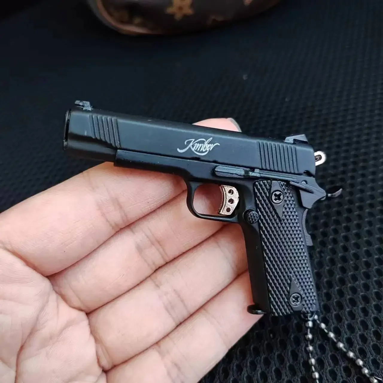 Mini Metal Pistol Keychain