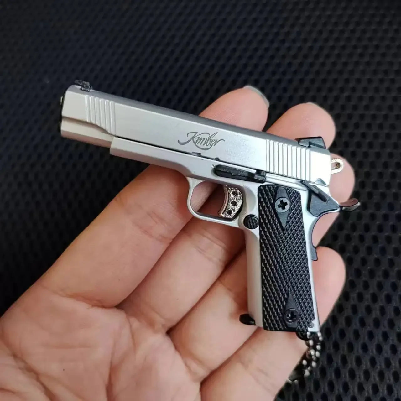 Mini Metal Pistol Keychain