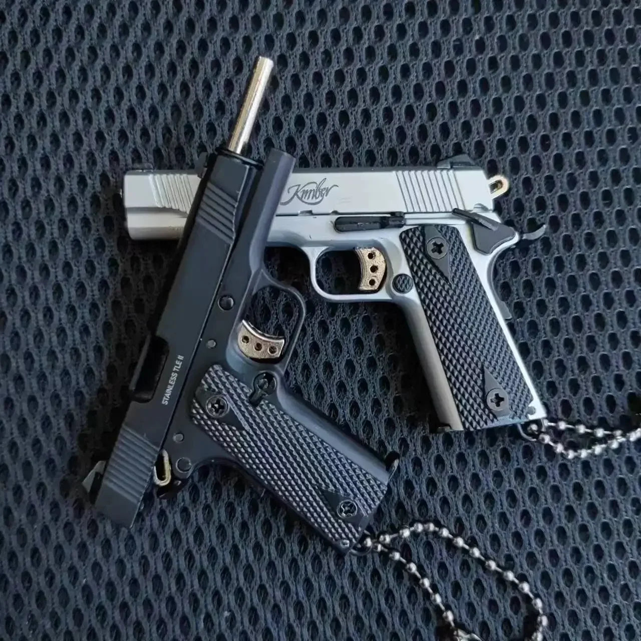 Mini Metal Pistol Keychain